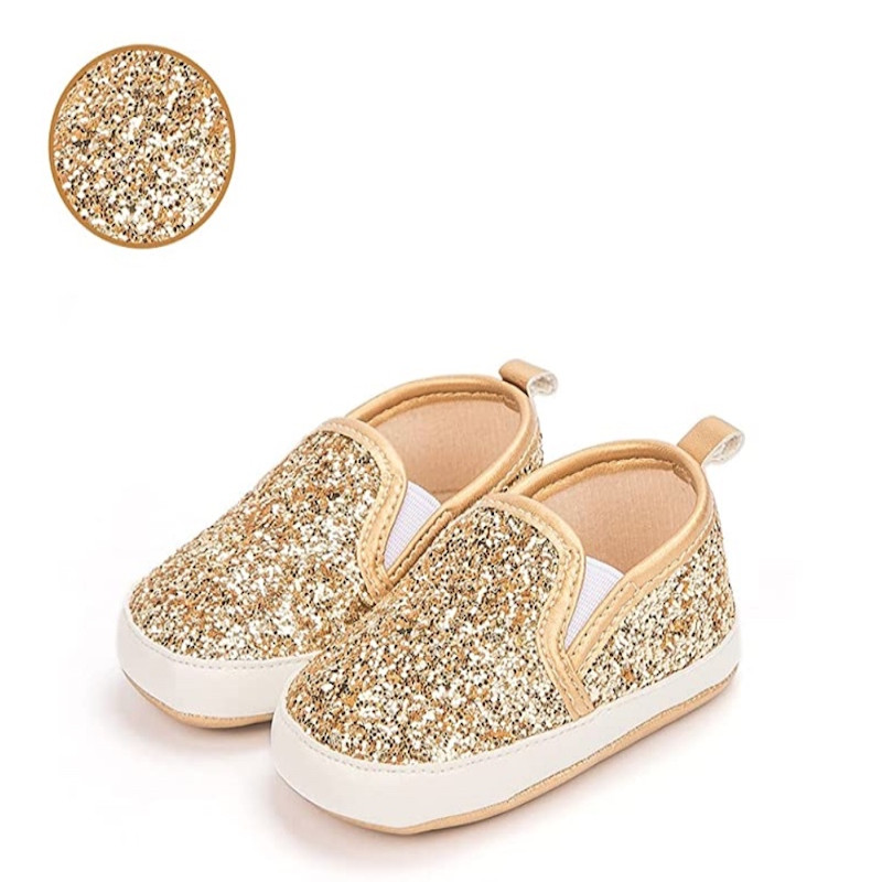 First Walker Sequin High Quality Moccasins Casual Comfortable Soft sole Flat Lazy Loafers baby toddler girl shoes Gold